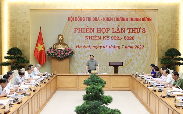 Thủ tướng Chính phủ Phạm Minh Chính chủ trì Phiên họp thứ 3 Hội đồng Thi đua – Khen thưởng Trung ương